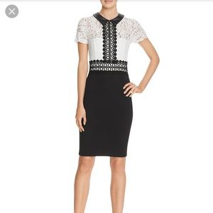 🌸Aqua leather collar lace dress🌸